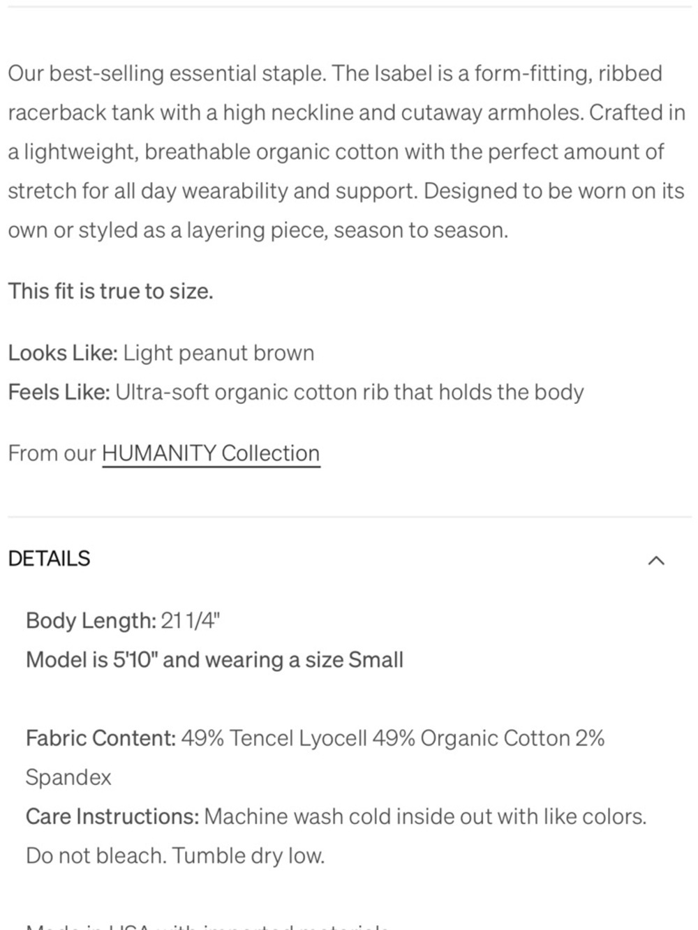 Citizens Of Humanity Isabel Rib Tank Top In Sandatlas - Picture 7 of 13